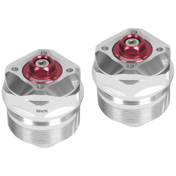 06-02-0068 SP武川 フロントフォークトップボルト 16年以降 グロム、MSX125SF シルバー/赤