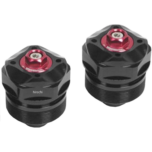 06-02-0073 SP武川 フロントフォークトップボルト 16年以降 グロム、MSX125SF 黒/赤