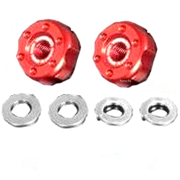 SP武川 アジャストナット 赤 モンキー/FI