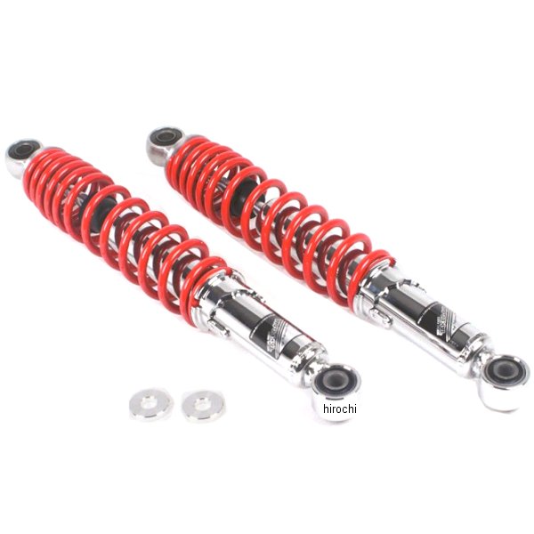 06-04-0165 SP武川 リアショックアブソーバー スーパーカブ110 クロムメッキ/赤 2本入り