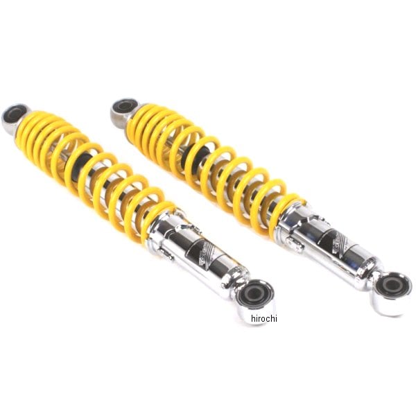 06-04-0170 SP武川 リアショックアブソーバー スーパーカブ/リトルカブ 325mm クロムメッキ/黄 2本入り