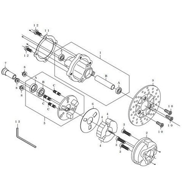 06-08-0046 SP武川 ダンパーハブブレンボ2P用モンキー