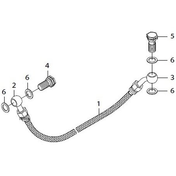 06-08-0049 SP武川 ブレーキホース420MM モンキー