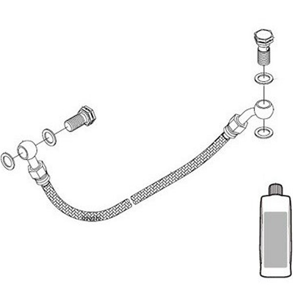 06-08-0093 SP武川 リアブレーキホースキット 420mm モンキー、ゴリラ