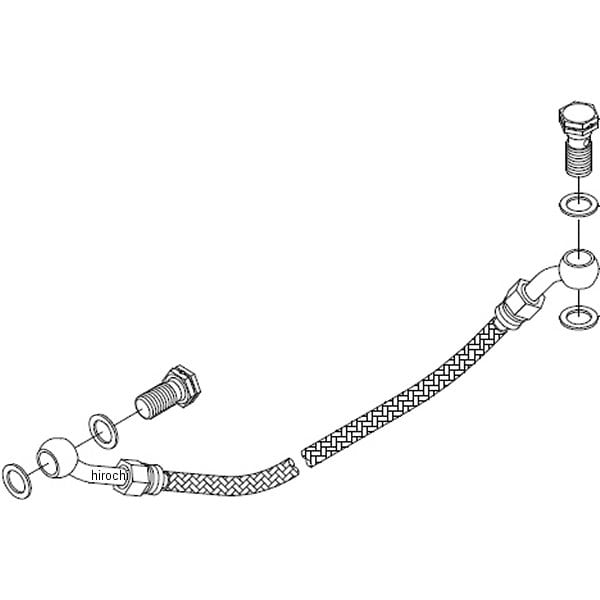 06-08-0096 SP武川 リアブレーキホースキット 600mm