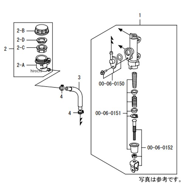 06-08-0154 SP武川 リアマスターシリンダー/リザーバータンクセット