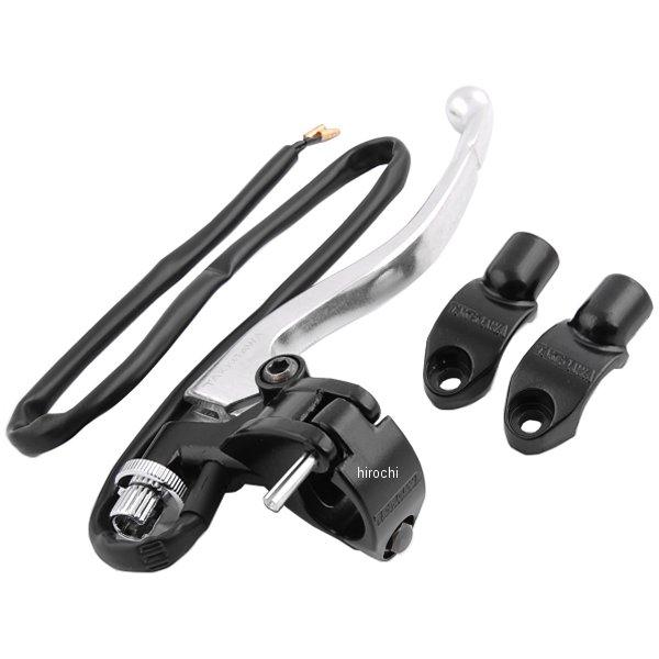 06-08-3005 SP武川 フロントドラムブレーキ用クイックレバー ストップランプスイッチ付き φ22.2 ホルダー 黒 レバー シルバー 汎用