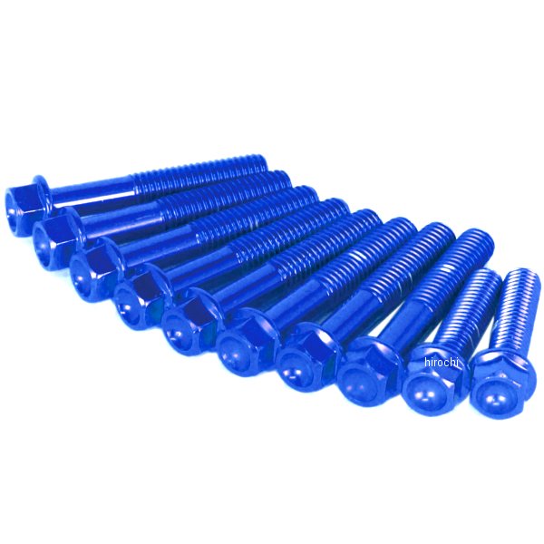 06-11-0028 ＳＰ武川 Lクランクケースカバー アルテックボルトキット(ブルー/フランジ)モンキー125 スーパーカブＣ125