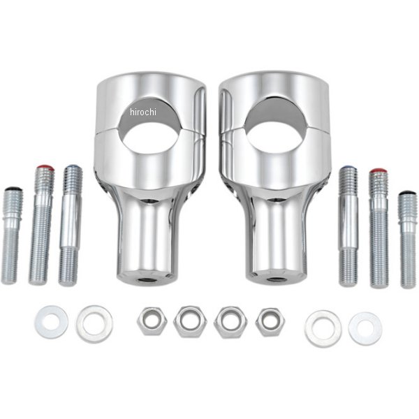 0602-0467 DRAG 1.5インチハンドルバー 3インチ(76mm)高 ライザー クローム