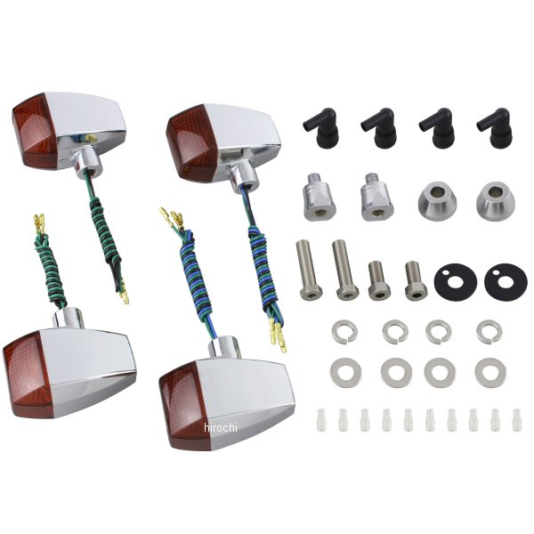 060481 ポッシュ POSH ウインカーキット ZRタイプ スタンダード 00年-06年 XJR1300、95年- XJR400/R メッキ/オレンジ