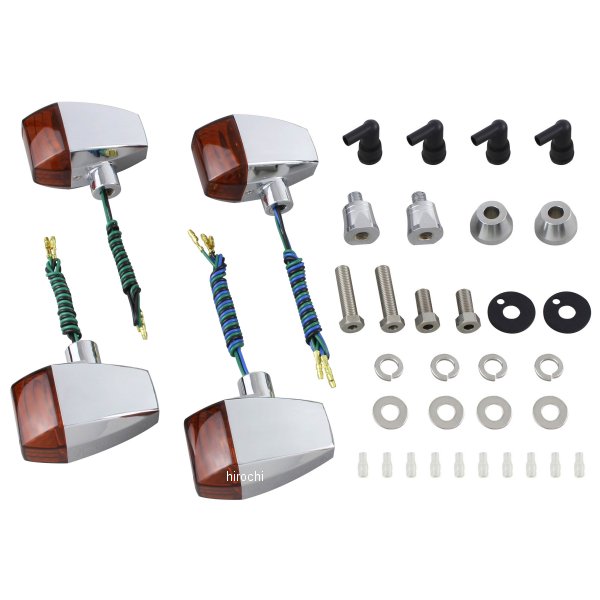 060485 ポッシュ POSH ウインカーキット ZRタイプ クリスタルカット 00年-06年 XJR1300、95年- XJR400/R メッキ/オレンジ