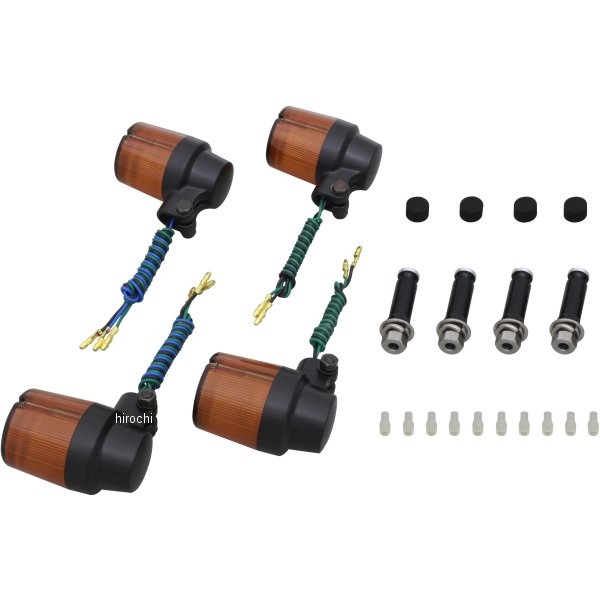 060493-26 ポッシュ POSH ウインカーセット スーパーバイク 00年-06年 XJR1300 黒/オレンジ