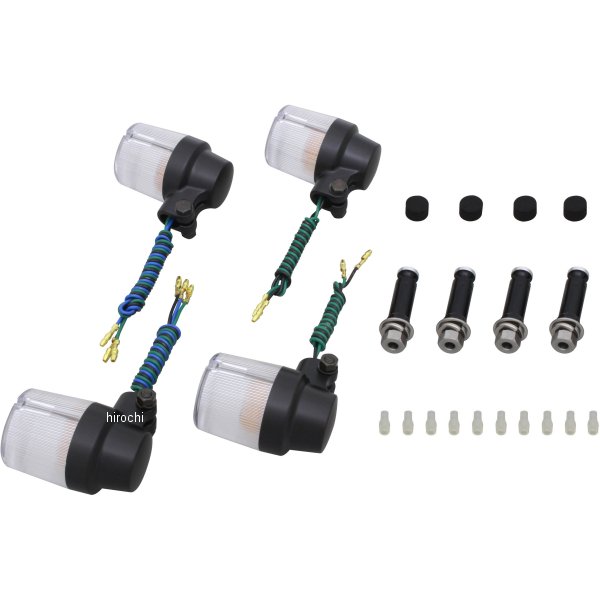 060494-26 ポッシュ POSH ウインカーセット スーパーバイク 00年-06年 XJR1300 黒/クリア