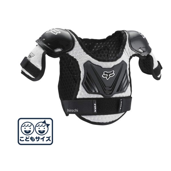 06053-464-S-M フォックス FOX  キッズ ピーウィー タイタン ルーストデフレクター 黒/シルバー S/Mサイズ