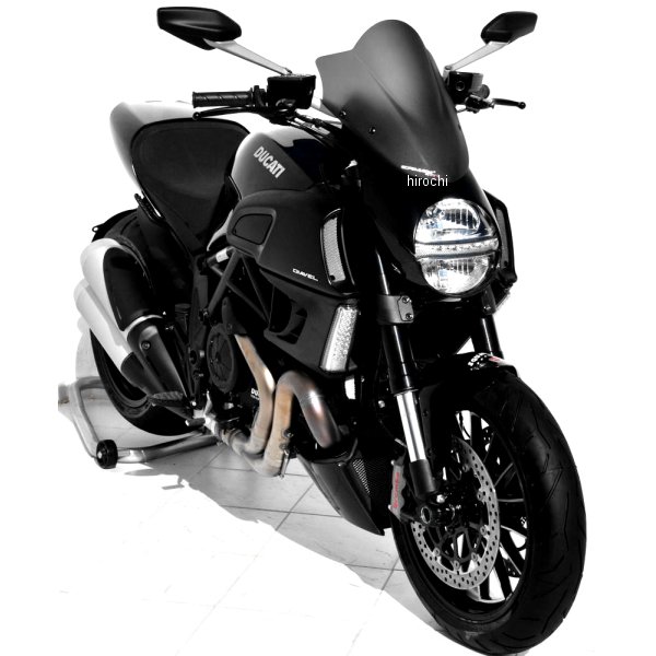 0607XX023 アルマックス ERMAX スポーツスクリーン 39cm 11年-13年 ドゥカティ DIAVEL グレー