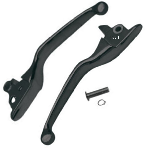 0610-0188 DRAG レバーセット スムース 08年-13年 FLHT 黒(つや消し)