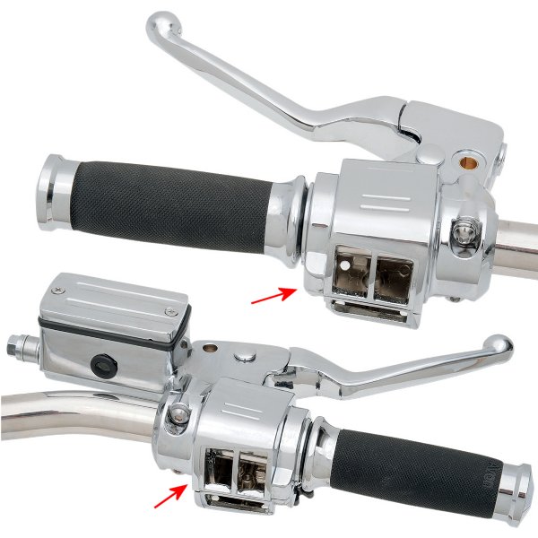 0610-0500 DRAG コントロール キット 3/4"マスターシリンダー シングル/デュアル 82年-85年 クローム