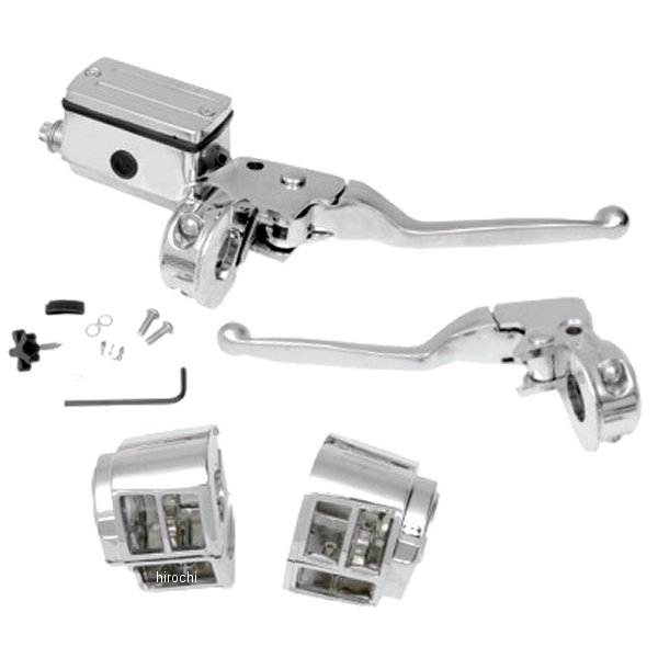 0610-0502 DRAG コントロールキット 11/16"マスターシリンダー シングルディスク 84年-95年 クローム