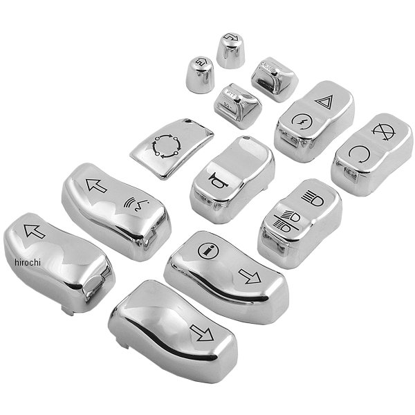 0610-0807 DRAG スイッチキャップ キット 12ピース クローム 14年以降 FLH