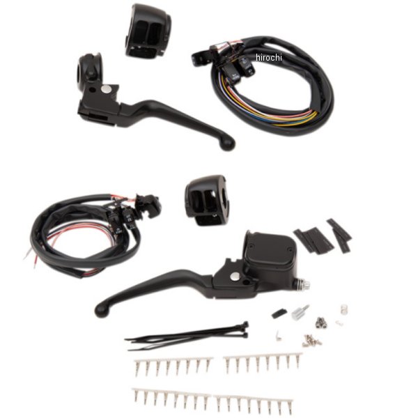 0610-2150 DRAG コントロールキット 11/16"マスターシリンダー(ダブルディスク)スイッチ付き 黒