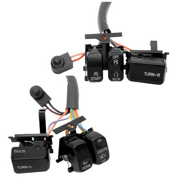 0616-0054 DRAG スイッチキット 96年-13年 ハーレー 黒