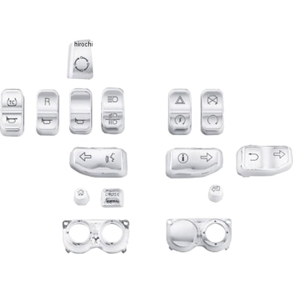 0616-0393 DRAG スイッチキャップキット 22年-23年 FLTRXST クローム