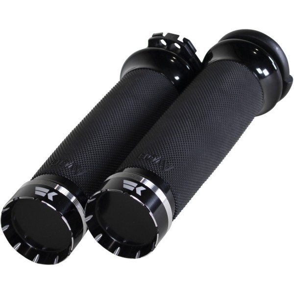 0630-2839 クロームワークス KHROME WERKS カスタムトレーサーグリップ 1" 黒
