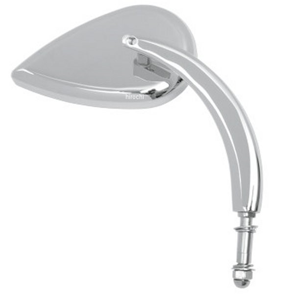 0640-0387 DRAG ミラー ティアドロップ ロングステム クローム(1個売り)