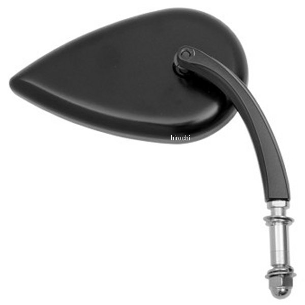 0640-0390 DRAG ミラー ティアドロップ ショートステム 黒(1個売り)