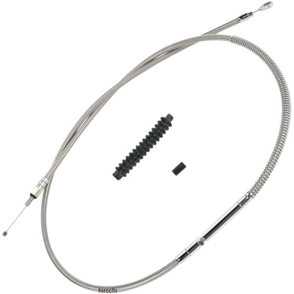 0652-0536 102-30-10010HE6 バーネット Barnett クラッチ ケーブル 68インチ ステンレス 87年-95年 Big Twin、99年 FXR