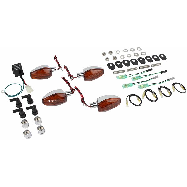 065251 POSH ポッシュ ライトウェイトLEDウインカーキット 14年以降 MT-09 トレーサー メッキボディー/オレンジレンズ