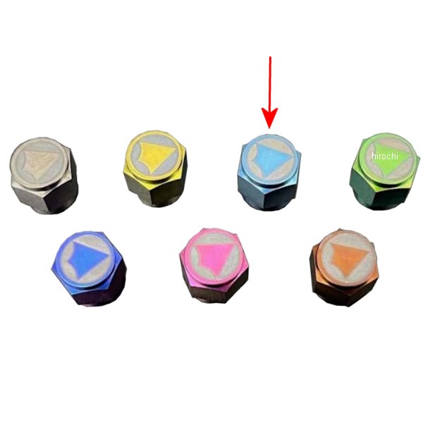 0693-000-IB ビート BEET チタンエアバルブキャップセット アイスブルー