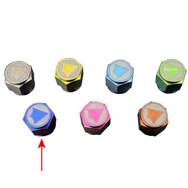 0693-000-MB ビート BEET チタンエアバルブキャップセット マジョーラブルー