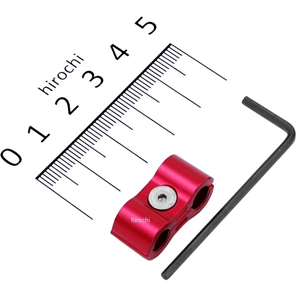 07-07-0028 SP武川 ホースセパレーター レッド 1個 Lレンチ付属 SP武川社製スリムラインホース オイルクーラー用 外径6mmホース用