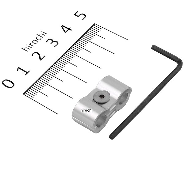 07-07-0029 SP武川 ホースセパレーター シルバー 1個 Lレンチ付属 SP武川社製スリムラインホース オイルクーラー用 外径6mmホース用