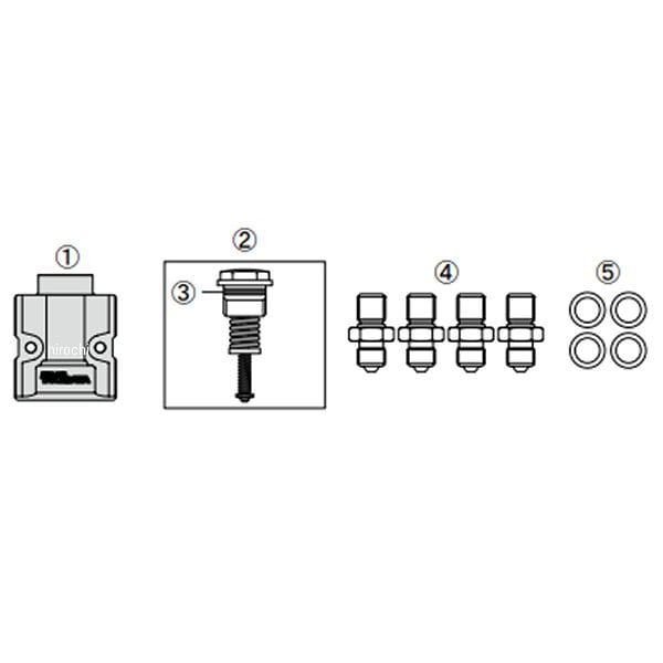 07-07-0441 SP武川 インラインサーモユニットキット スリムラインホース用 黒