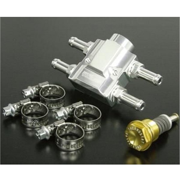 07-07-0443 SP武川 インラインサーモユニットキット ラバーホース用 シルバー 汎用