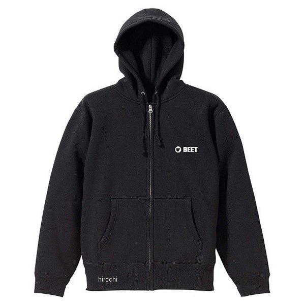 0700-BPL-24 ビート BEET 裏フリースジップパーカー タイプ2 黒 Lサイズ