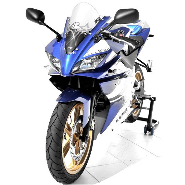 0702XX093 アルマックス ERMAX スクリーン Aeromax 40cm 08年-14年 YZF-R125 ライトブラック