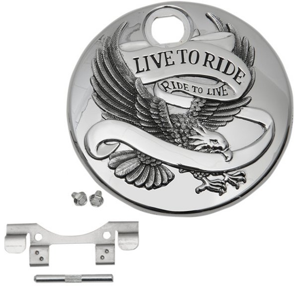 0703-0741 DRAG フューエル ドア Live to Ride 99年-07年 FLH クローム