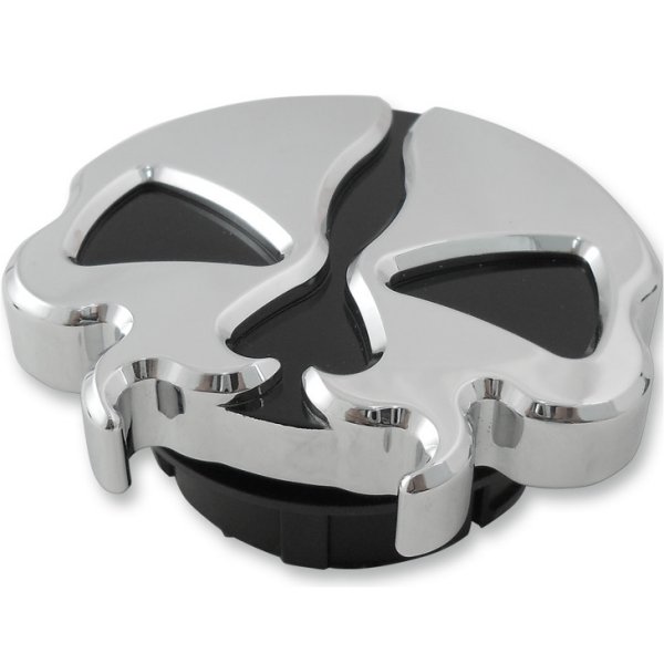 0703-0789 DRAG ガスキャップ ダミー スプリットスカル 96年以降 クローム