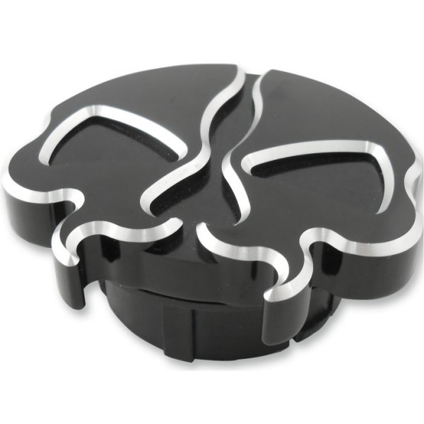 0703-0790 DRAG ガスキャップ ダミー スプリットスカル 96年以降 黒