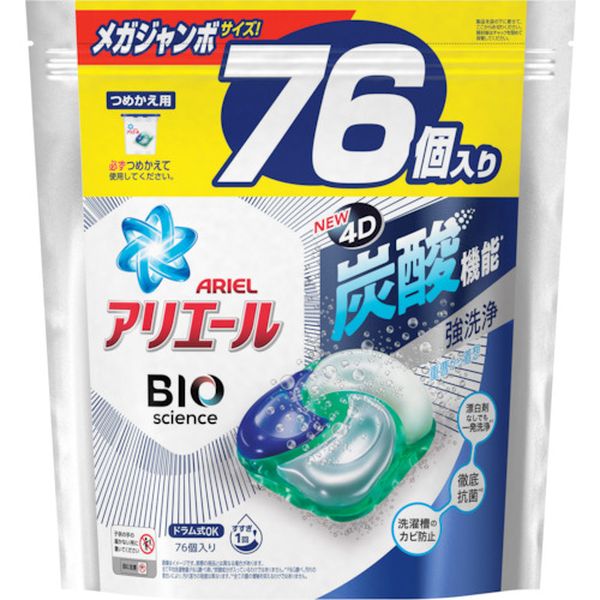 070357 P＆Gジャパン(同) P＆G アリエール ジェルボール4D 洗濯洗剤 清潔で爽やかな香り 詰め替え 76個