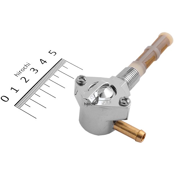 0705-0201 DRAG フューエル ペットコック 90° 1/4インチ NPT クローム