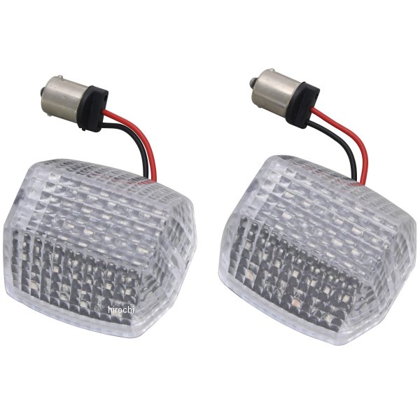 071028 ポッシュ POSH LEDコンバージョンセット レンズ一体式 2線式平行ピン ZRX1200S/R、ZRX1100/400 クリア 2個入り