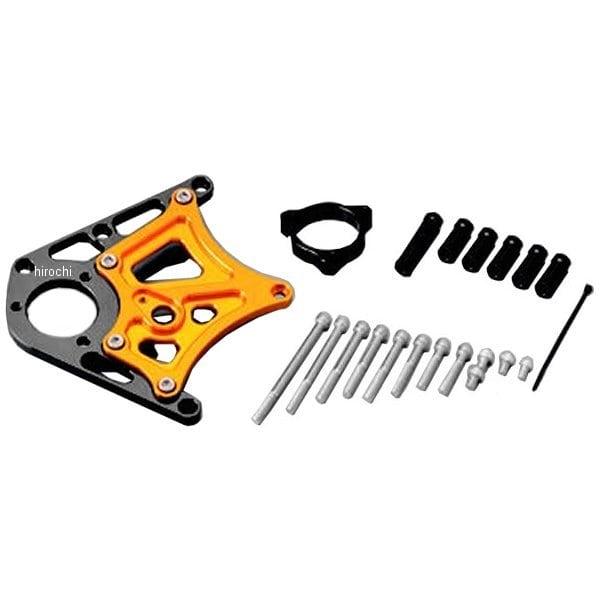 071201-46 ポッシュ POSH スプロケットカバー 08年以前 ZRX1200、ZRX1200S、ZRX1200R クラッチレリーズプレート付き 黒/ゴールド