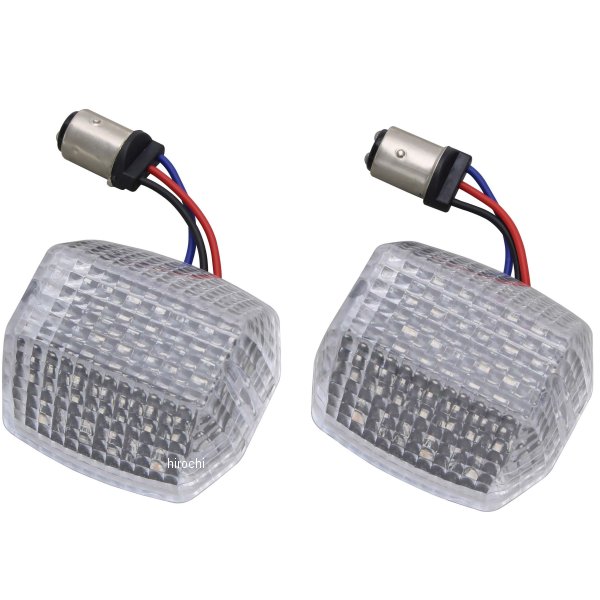 071428 ポッシュ POSH LEDコンバージョンセット レンズ一体式 3線式段違いピン ZRX1200S/R、ZRX1100/400 クリア 2個入り