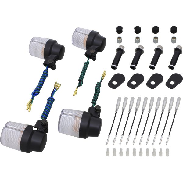 071494-26 ポッシュ POSH ウインカーセット スーパーバイク 00年以前 ZRX1100 黒/クリア