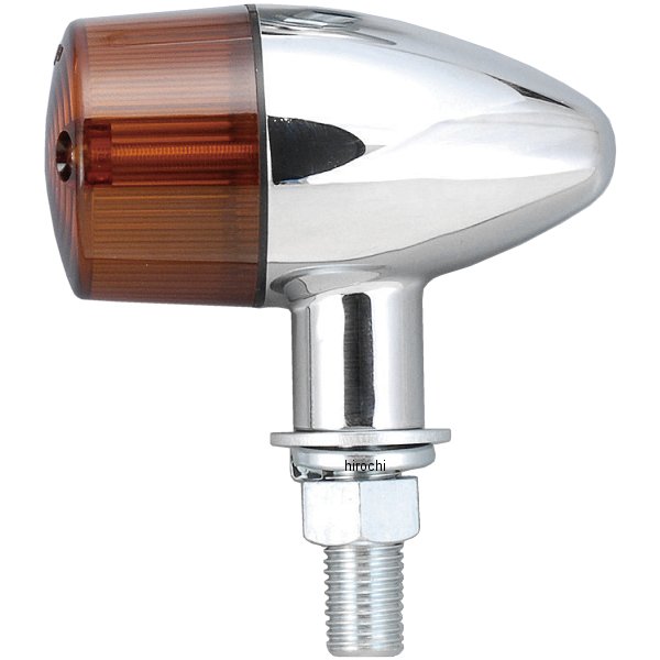 071598-53 ポッシュ POSH クラシカル砲弾タイプ ウインカーセット 00年-03年 ZRX1200R、ZRX400 クローム/オレンジ