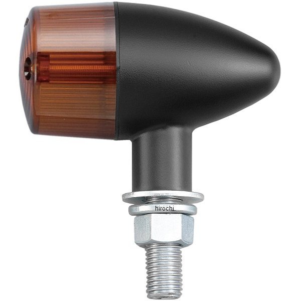 071698-56 ポッシュ POSH クラシカル砲弾タイプ ウインカーセット 04年-08年 ZRX1200R、ZRX400 黒/オレンジ